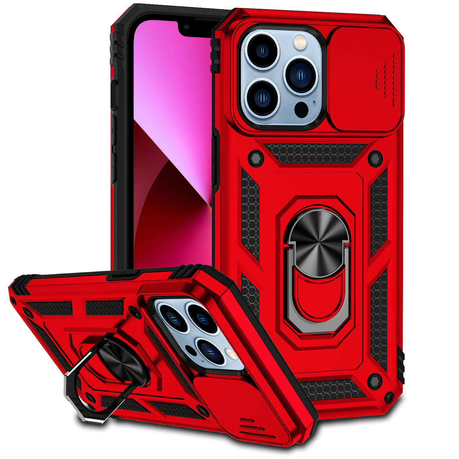 For Xiaomi 11T/11T Pro Phone Case,Sergeant Push Window Protection Camera Armor Ring Bracket Back Cover