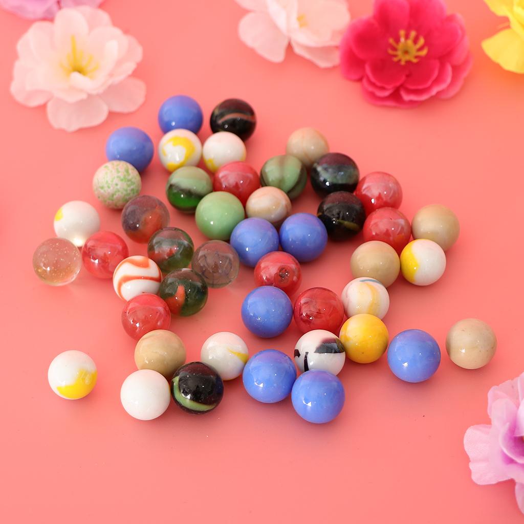 Dolity 16mm Glass Marbles, Pack of 45, Marble Ball Run Game Toy, Chinese Checkers Marble Solitaire Beads Home Collections